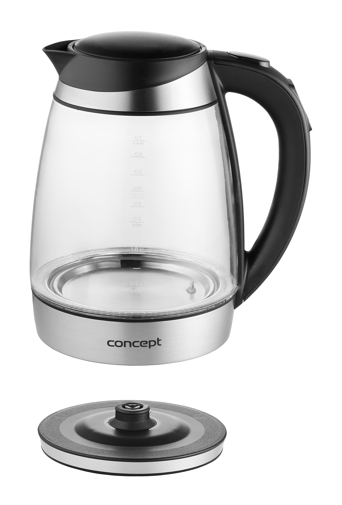 Електрочайник скляний Concept RK4120 2200 Вт встановлення температури підсвітка 1,7 л - фото 4