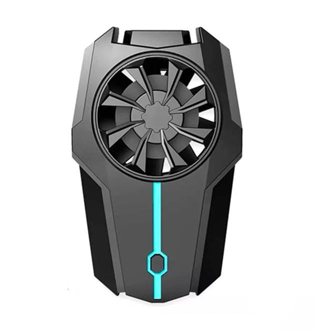 Охладитель для телефона Кулер F15 аккумуляторный с RGB подсветкой для геймеров Черный