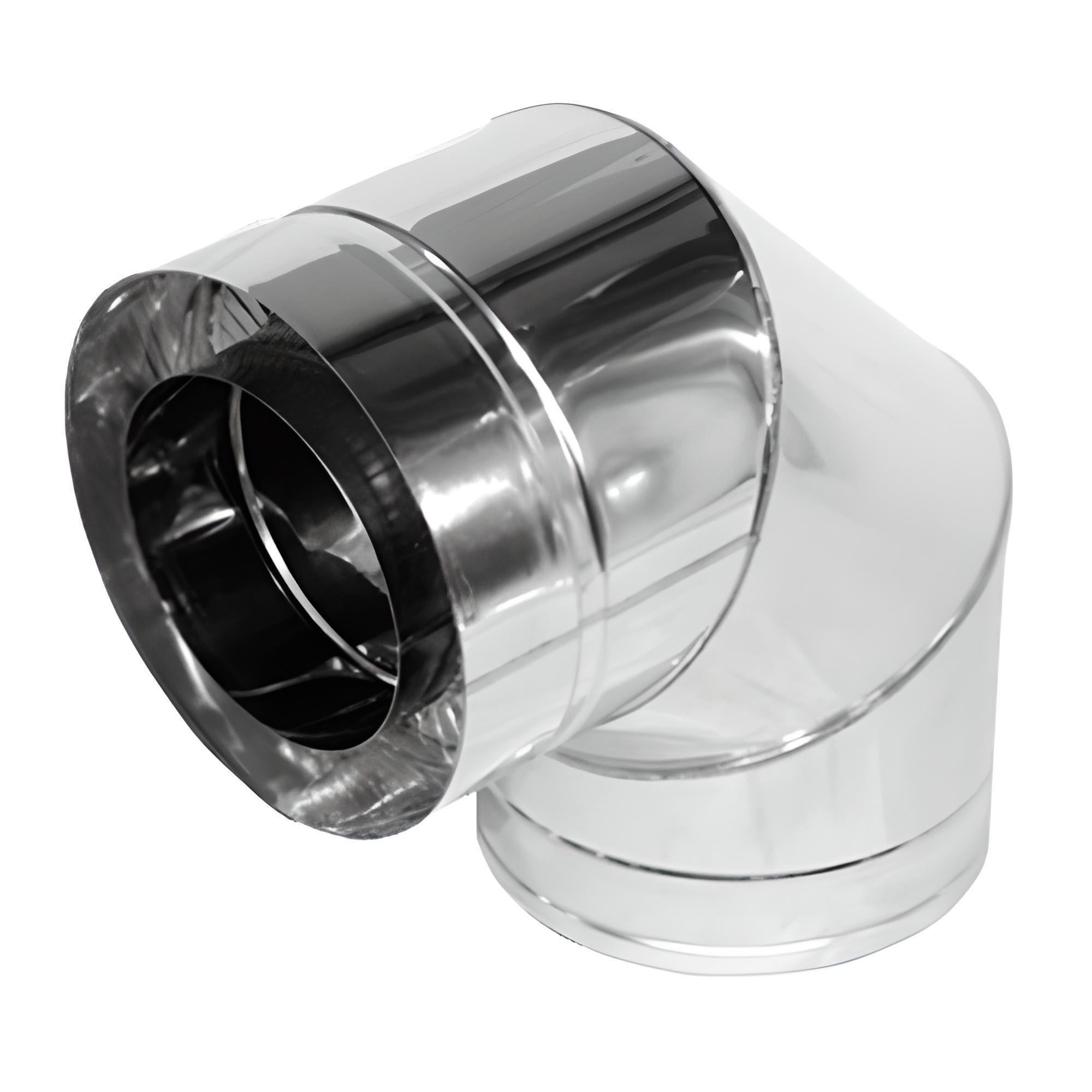 Колено на дымоход 90° ⌀ 300/360 нержавеющая сталь 1 мм Колено на дымоход 90° ⌀ 300/360 нержавеющая сталь 1 мм