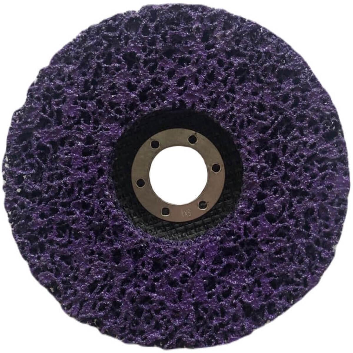 Диск зачистной NovoAbrasive Profi коралловый из нетканого материала 125х22,23 мм 5 шт. Фиолетовый (118904)