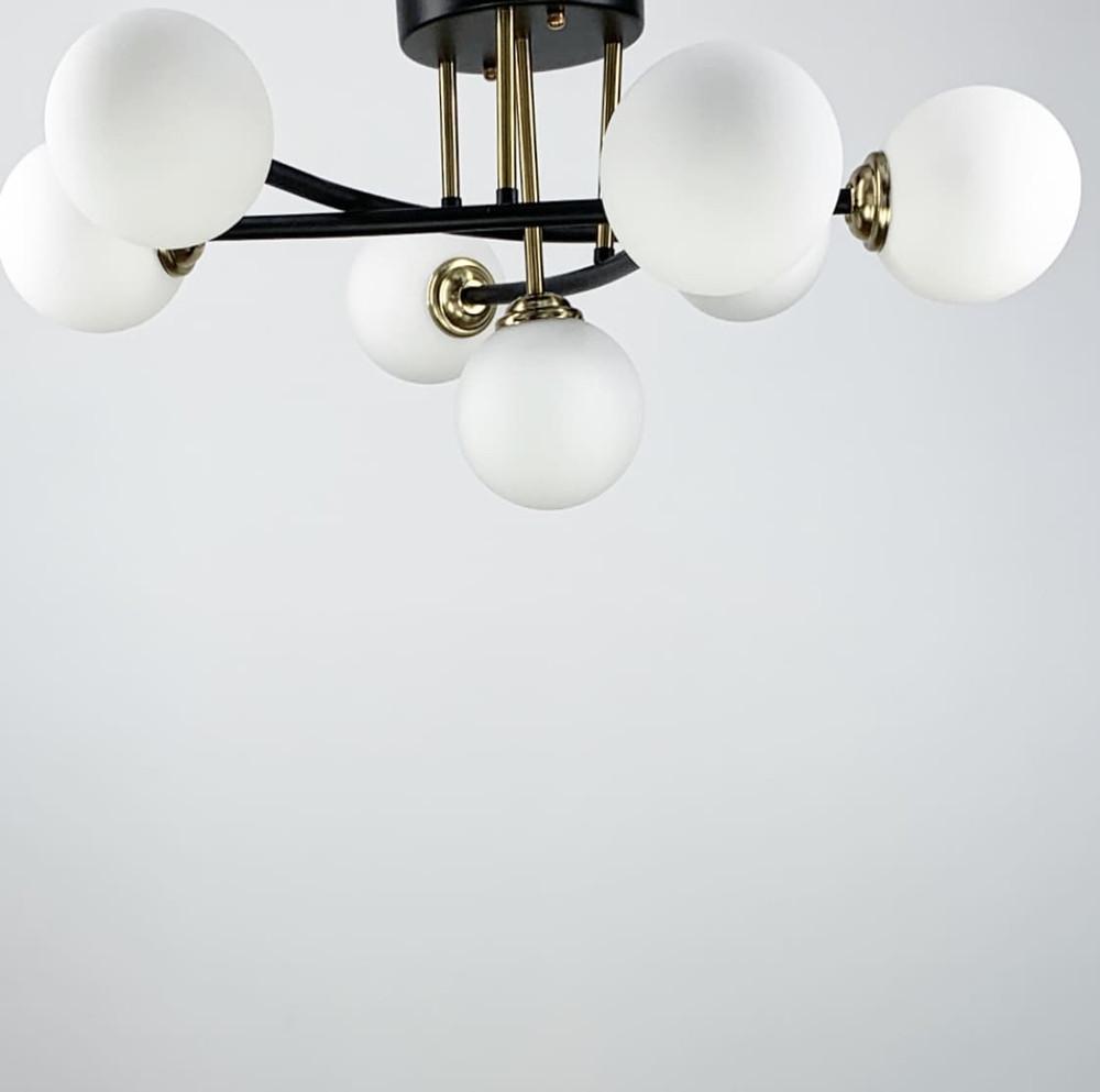 Светильник сдержанный на 7 плафонов Черный (LF_YQ 309-B) - фото 2 Светильник сдержанный на 7 плафонов Черный (LF_YQ 309-B) - фото 2