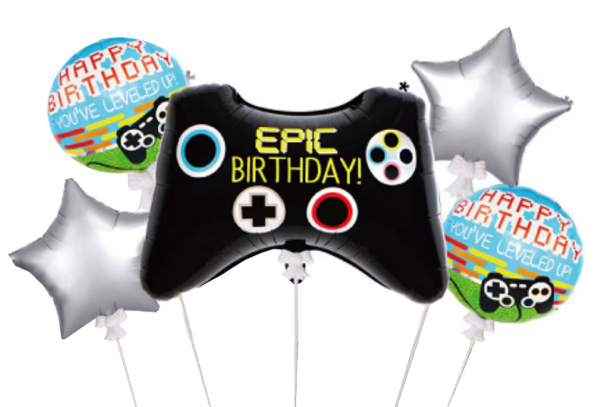 Набор воздушных шаров фольгированных Джойстик Epic Birthday 5 шт. (2990300238)
