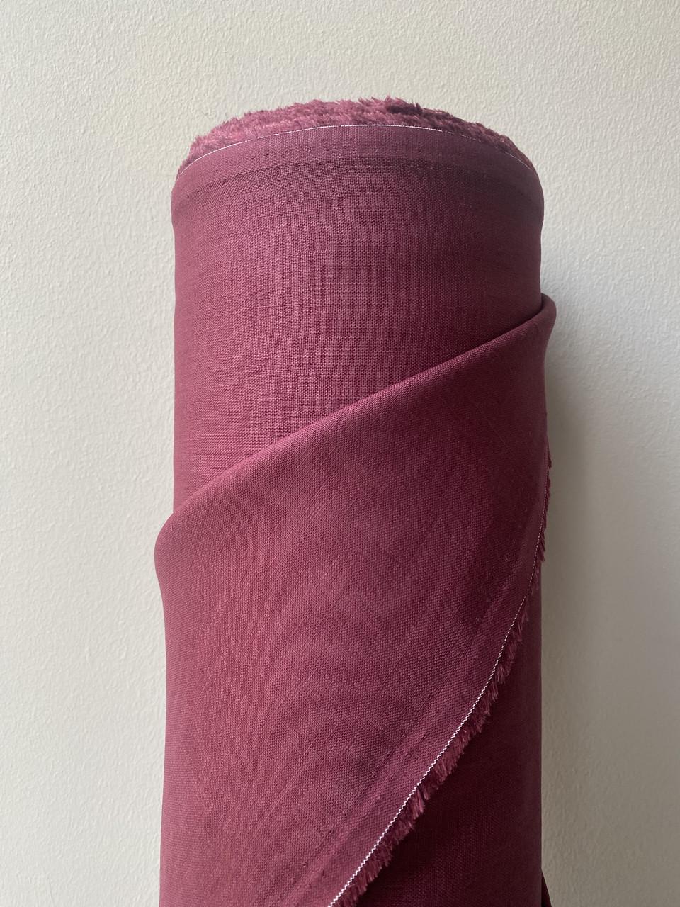 Ткань рубашечно-платьевая LINEN PLUS льняная 143 см 1283 Бордовый - фото 3 Ткань рубашечно-платьевая LINEN PLUS льняная 143 см 1283 Бордовый - фото 3