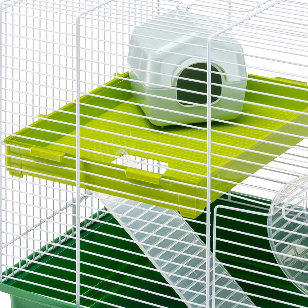 Клетка двухэтажная для хомяков HAMSTER DUO 46x29xh 37,5 см (A-036622) - фото 2 Клетка двухэтажная для хомяков HAMSTER DUO 46x29xh 37,5 см (A-036622) - фото 2