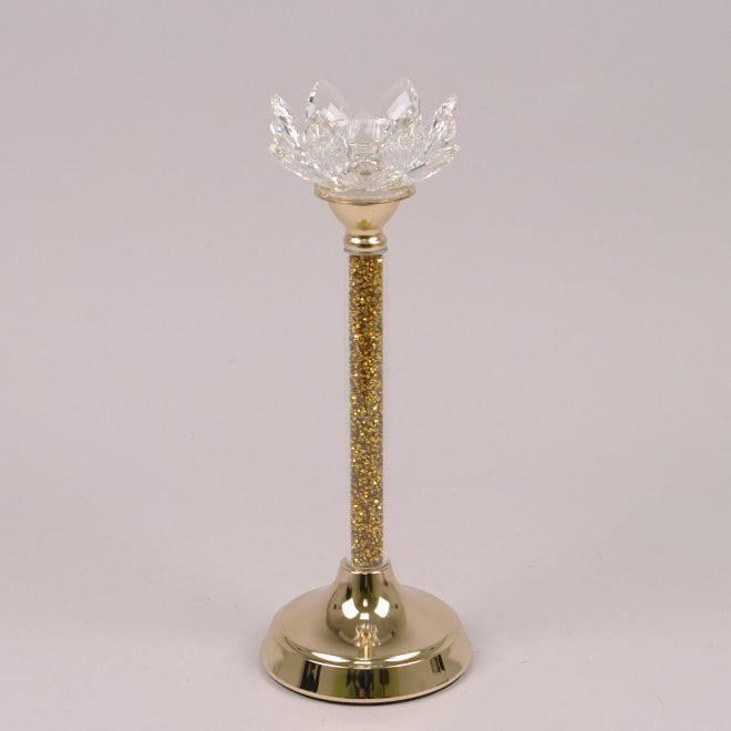 Підсвічник металевий Flora 30,5 см Золотий (36752)