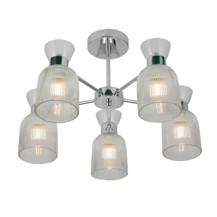 Люстра потолочная накладная ARDERO BL1650/3 SHARLOTT под лампу Хром (27712618)