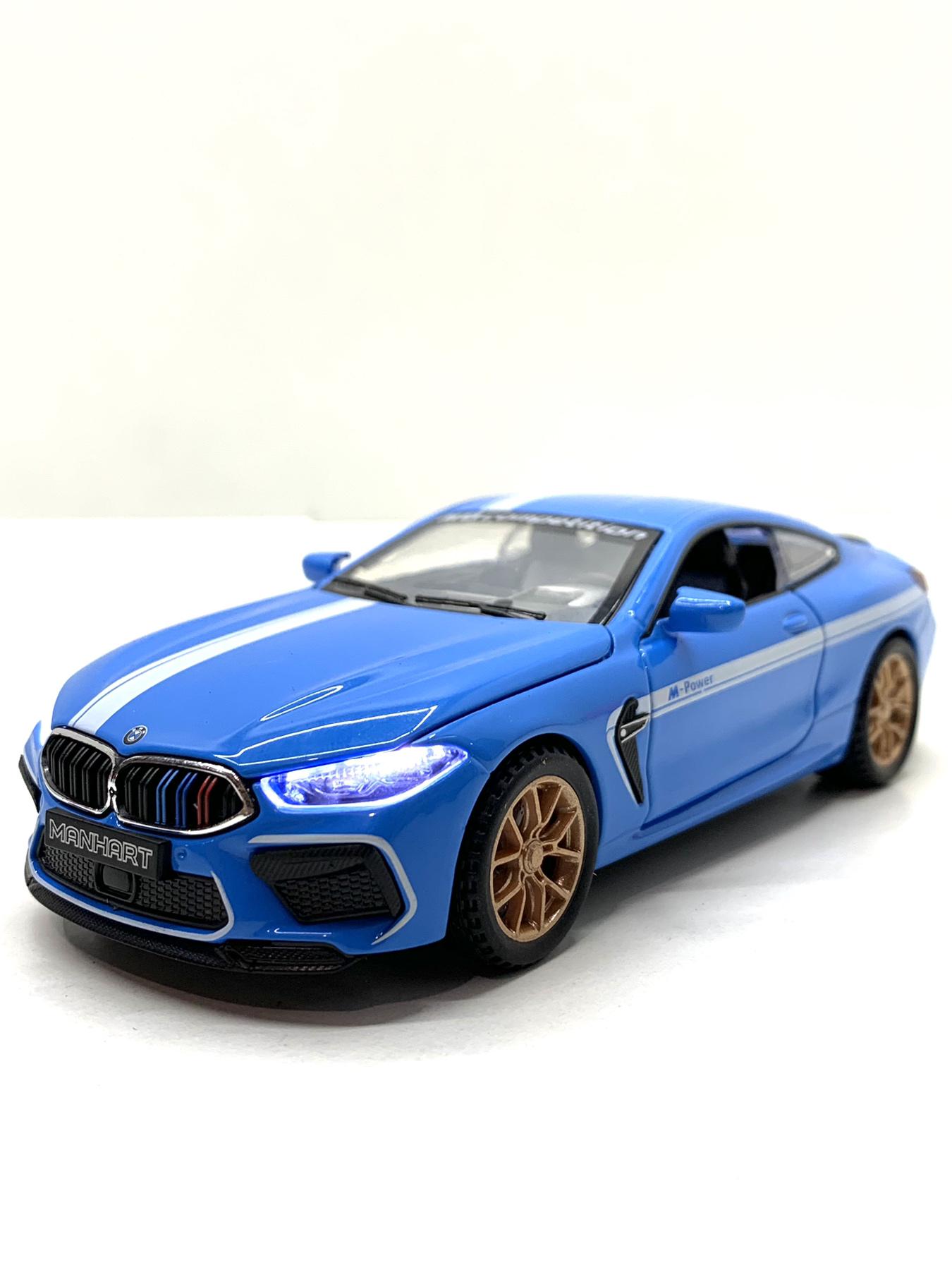 Машинка металлическая АвтоЭксперт BMW M8 1:32 открываются двери и багажник Синий (LF-04412)