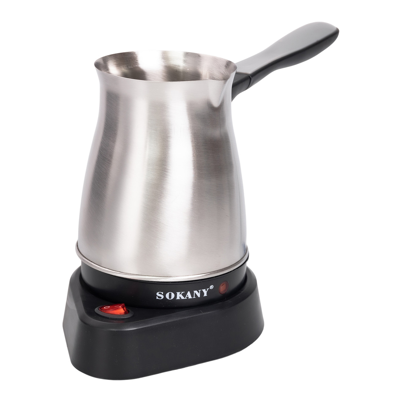 Электротурка кофеварка для молотого кофе 500 мл Sokany SK-214 600 Вт Серебристый (SK-214) - фото 3