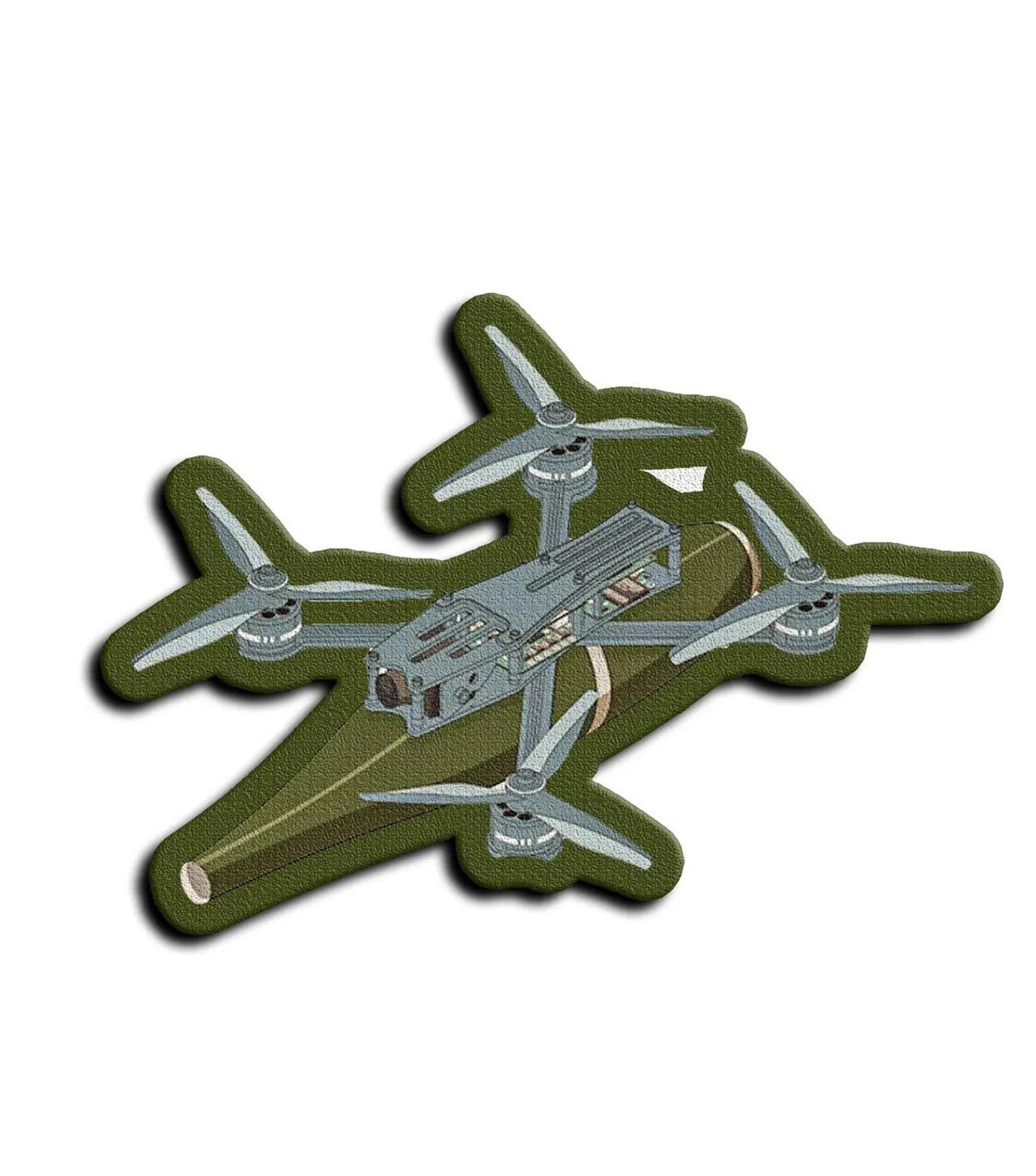 Шеврон Дрон-FPV на липучке Зеленый (DRONS5)