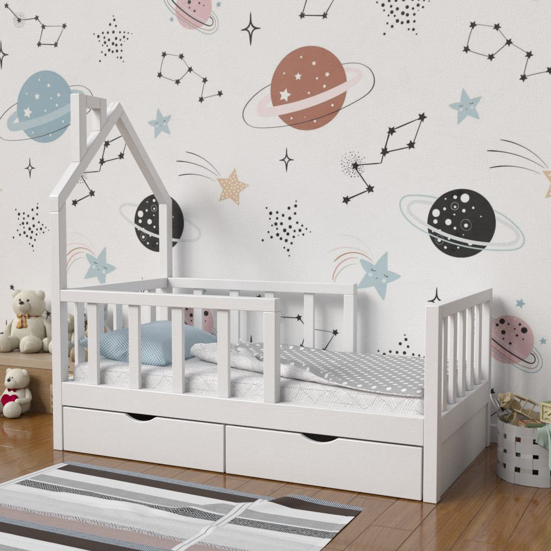 ᐉ Кровать детская деревянная RW Home Дрим с изголовьем домиком и ...
