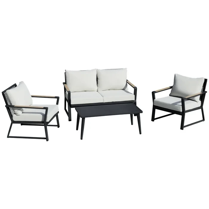 Комплект уличной мебели мягкой Loft с металлическим каркасом (KS-1368-NM)