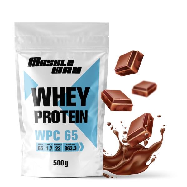 Протеин сывороточный MuscleWay КСБ 65% 500 г на 11 порций Шоколад (21-125-ksb65-mw-rs500.sh)