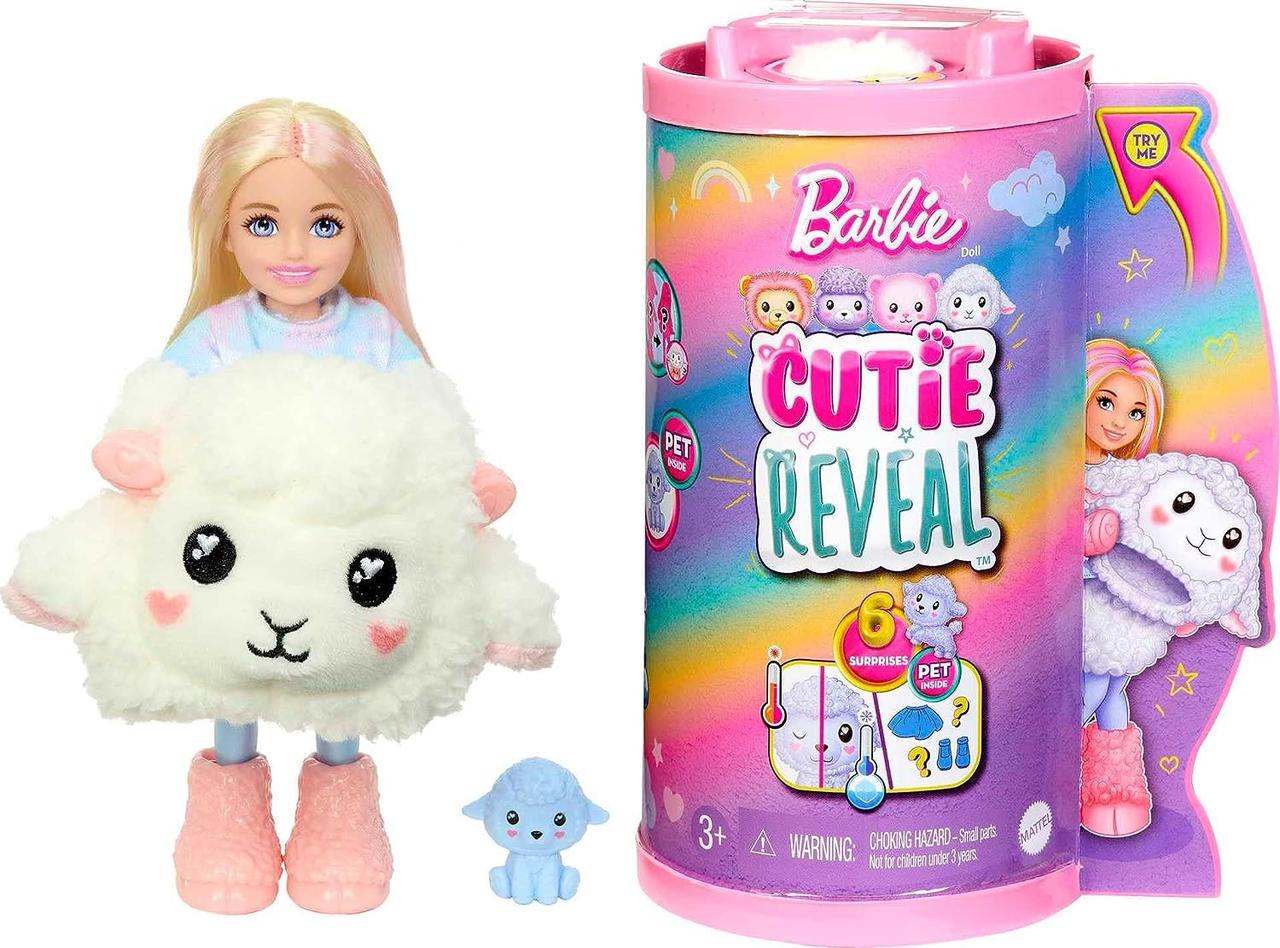 Лялька-сюрприз Barbie Челсі милашка-проявляшка в костюмі Ягнятко