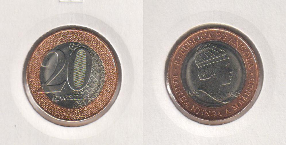Колекційна монета Ангола 20 кванза 2014 UNC (KM#111)