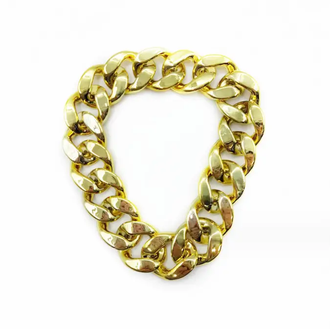 Нашийник-ланцюжок для тварин пластиковий 50х2 см Золотий