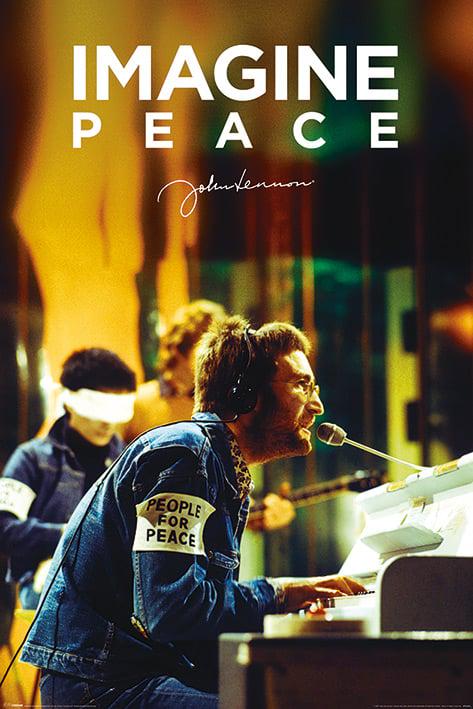 Постер плакат Джон Леннон/John Lennon People For Peace 61x91,5 см