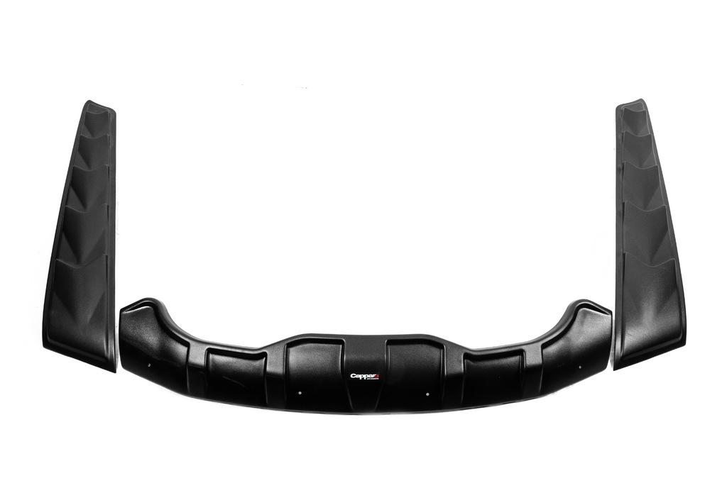 Комплект накладок на капот DRAGON EuroCap для Nissan Navara 2006-2015 гг. abs-пластик Черный