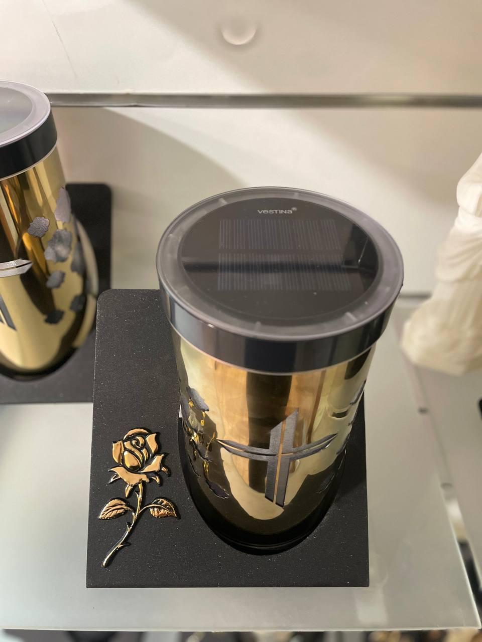 Лампадка с функцией вазы на солнечной батарее с подставкой металлическая (1221) - фото 4 Лампадка с функцией вазы на солнечной батарее с подставкой металлическая (1221) - фото 4