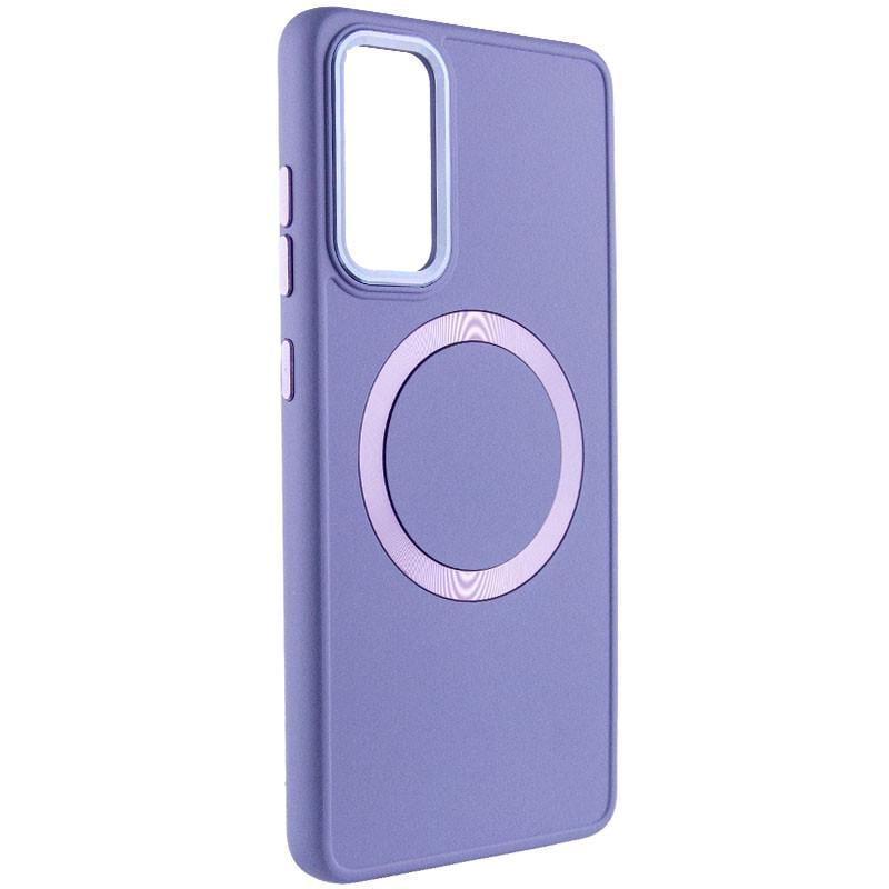 Противоударный TPU чехол Bonbon Metal Style with MagSafe для Samsung Galaxy A55 Сиреневый / Dasheen