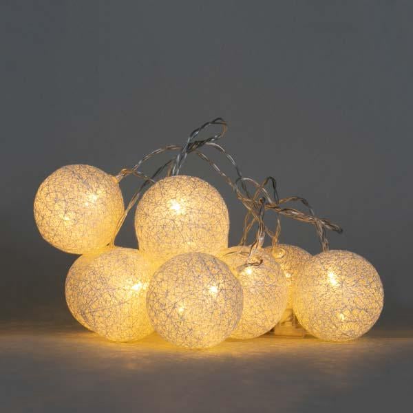 Серебряные шарики-фонарики Elso 10 шт. (001NL-10S)