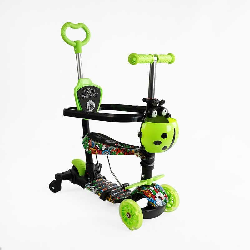 Самокат Best Scooter 5в1 PU колеса з підсвічуванням Green (163306)