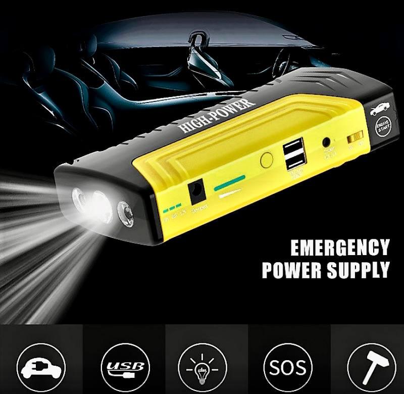 Пуско-зарядное устройство для машины Car jump starter 20000 mAh 2хUSB с фонариком - фото 4