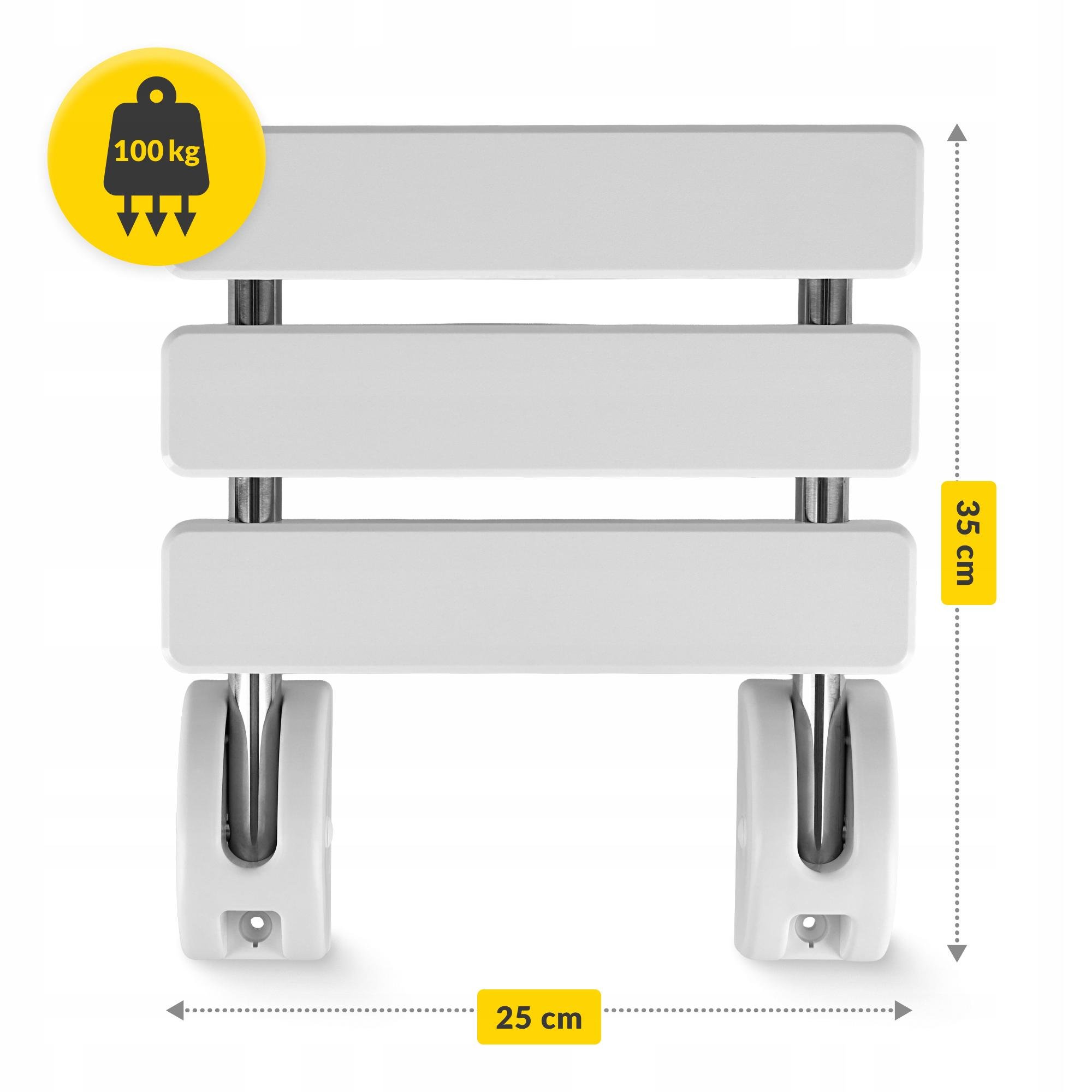 Сидение для ванны и душа 4fizjo откидное до 100 кг White (P-5905973406529) - фото 4