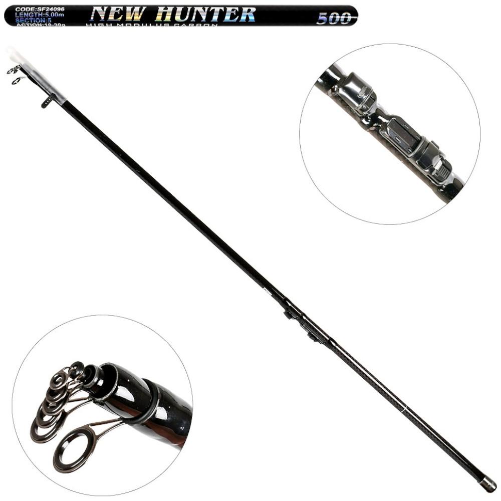 Вудилище болонське карбонове Sams Fish hunter з кільцями 10-30 г 5 к 5 м (SF24096) - фото 5 Вудилище болонське карбонове Sams Fish hunter з кільцями 10-30 г 5 к 5 м (SF24096) - фото 5