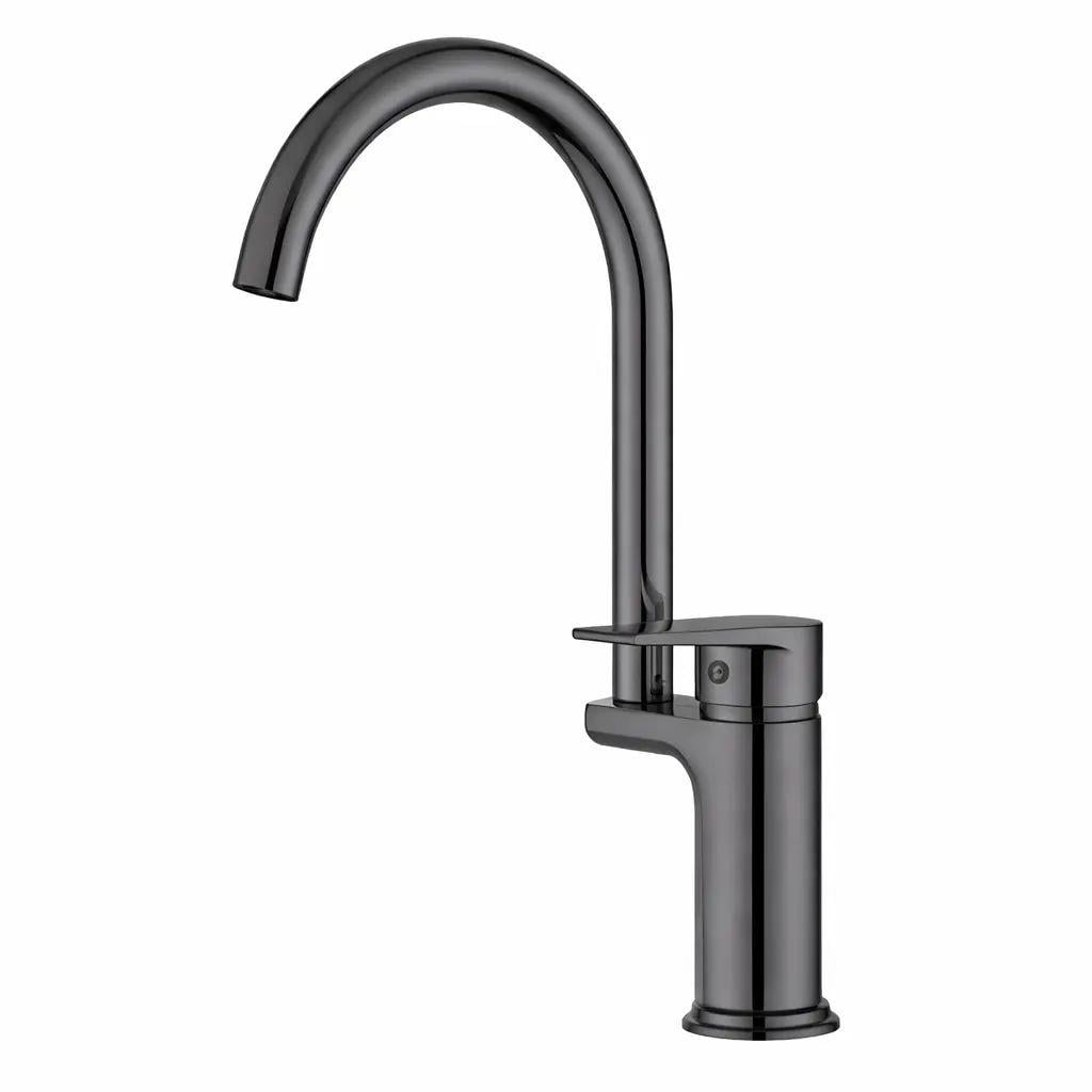 Смеситель кухонный на мойку/столешницу с высоким сливом AND YLN1837-5A-L Черный