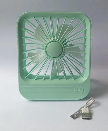 Вентилятор настольный ультра компактный аккумуляторный Table Fan 966 GJY Салатовый