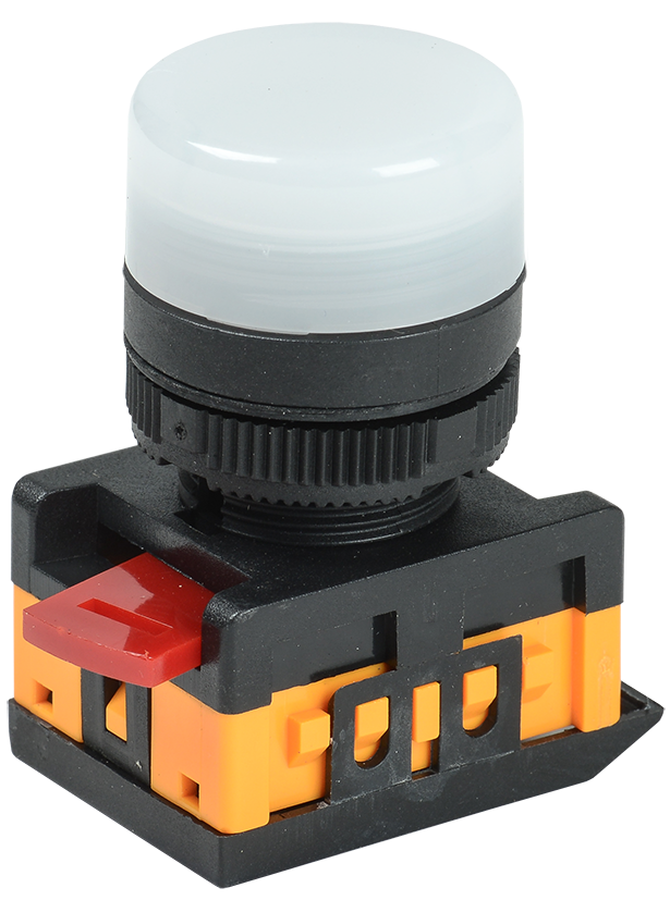 Лампа сигнальна УЕК AL-22TE 22 мм 240 V AC Білий неон (BLS30-ALTE-K01)