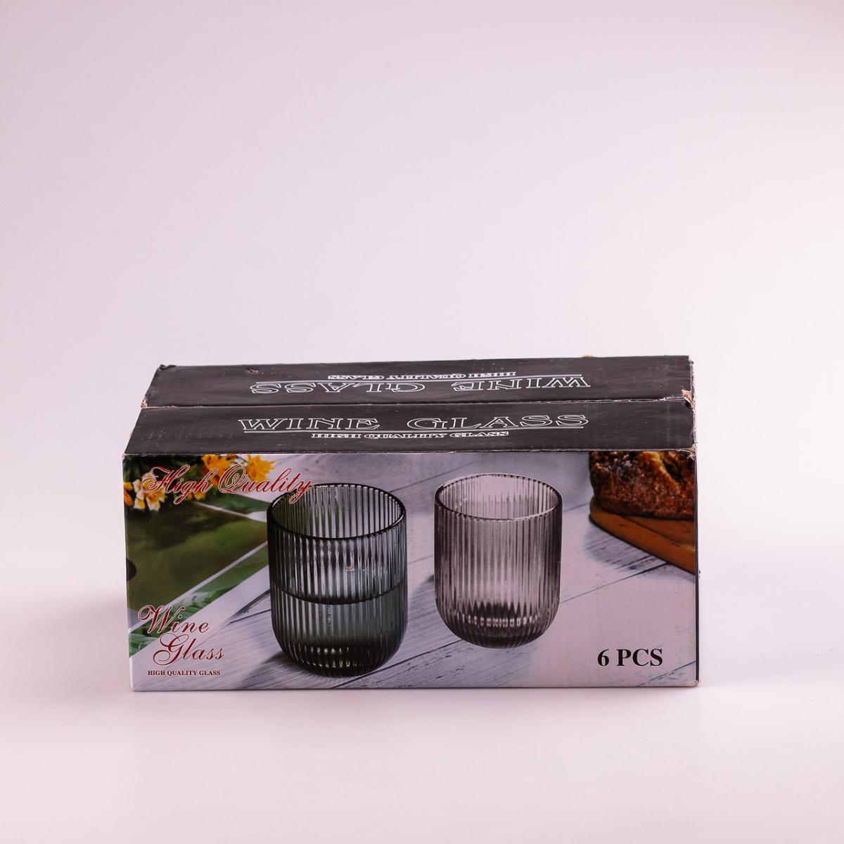 Набор стаканов фигурных ребристых из толстого стекла 6 шт. Tea color (HP7112TC) - фото 2 Набор стаканов фигурных ребристых из толстого стекла 6 шт. Tea color (HP7112TC) - фото 2