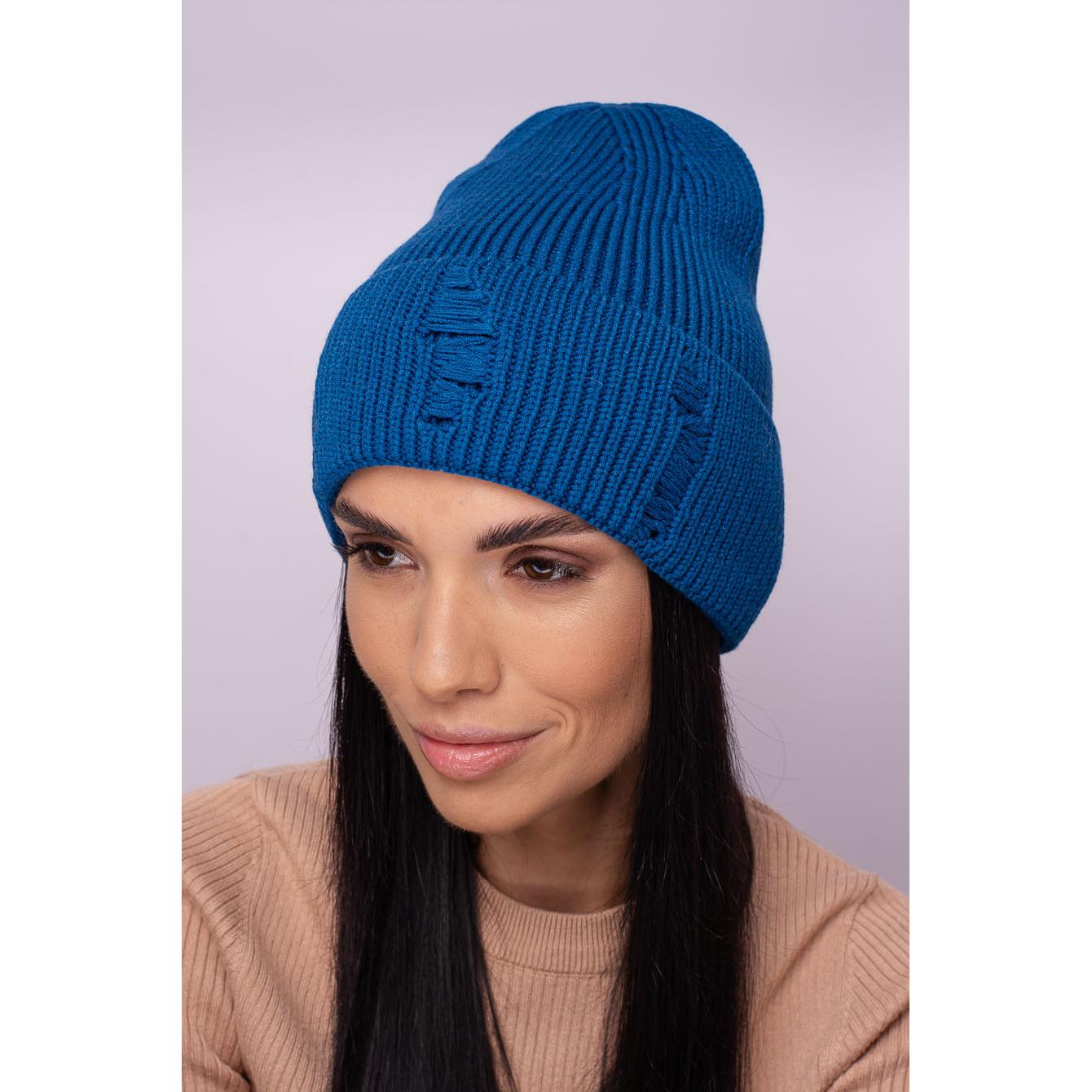 Шапка женская шерстяная Leks Нирвана one size Электрик