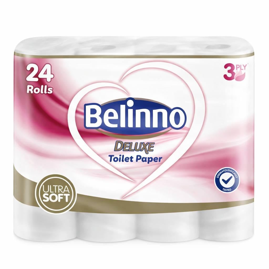 Туалетная бумага BELINNO DELUXE 3 шаровая 24 рул. (32526715)