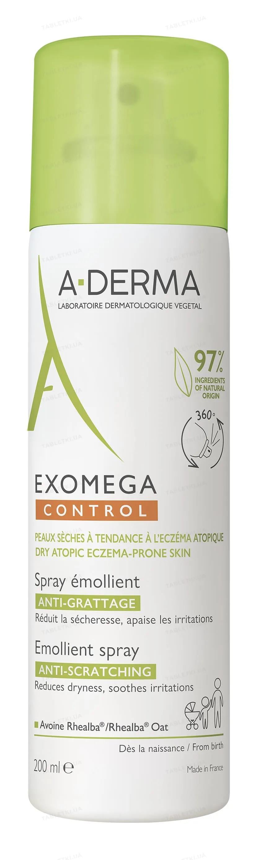 Спрей-эмолент для уменьшения зуда A-Derma Exomega Control Emollient Spray 200 мл (1500384205) Спрей-эмолент для уменьшения зуда A-Derma Exomega Control Emollient Spray 200 мл (1500384205)