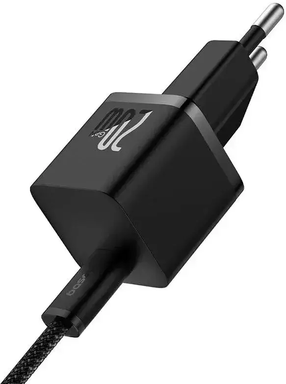 Зарядное устройство сетевое BASEUS GaN5 Fast Charger mini Type-C 20W/Cable Type-C to Type-C P10110900113-00 Black - фото 3