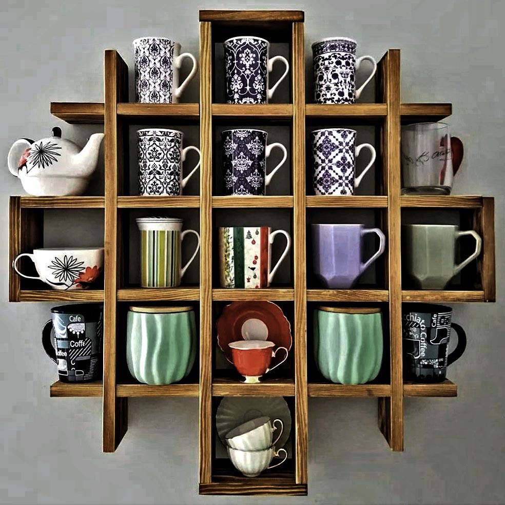Полка для кружек из дерева Бавра Мустанг (СДК-002229)
