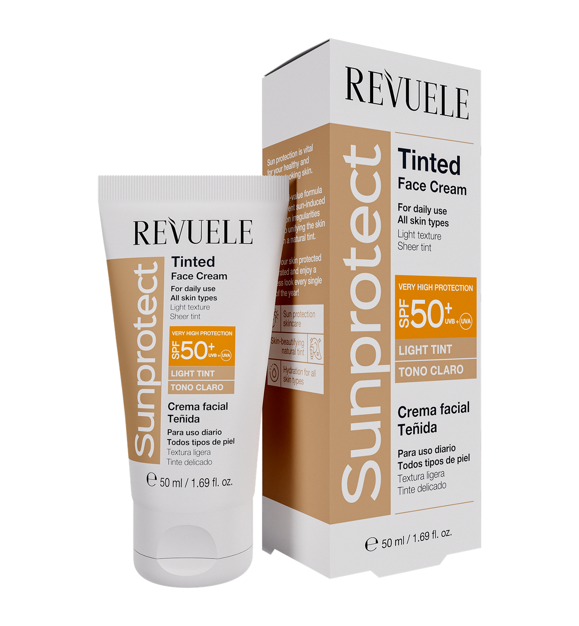 Крем для лица Revuele Sunprotect солнцезащитный тонирующий SPF 50+ 50 мл тон Light Tint (2389417206)