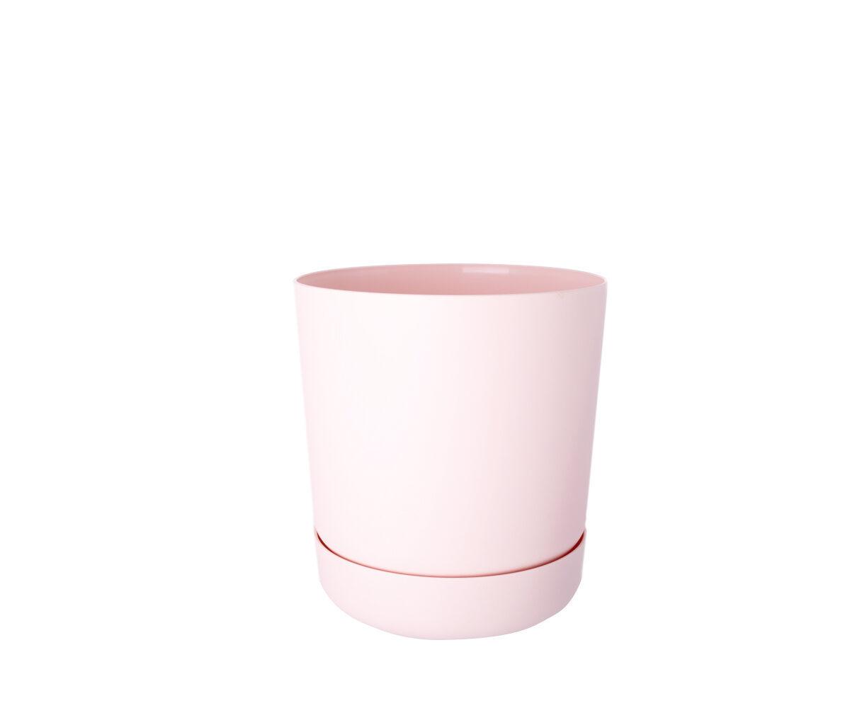 Горшок для цветов Form-Plastic SATINA круглый с подставкой 2,3 л 15х16 см Телесный