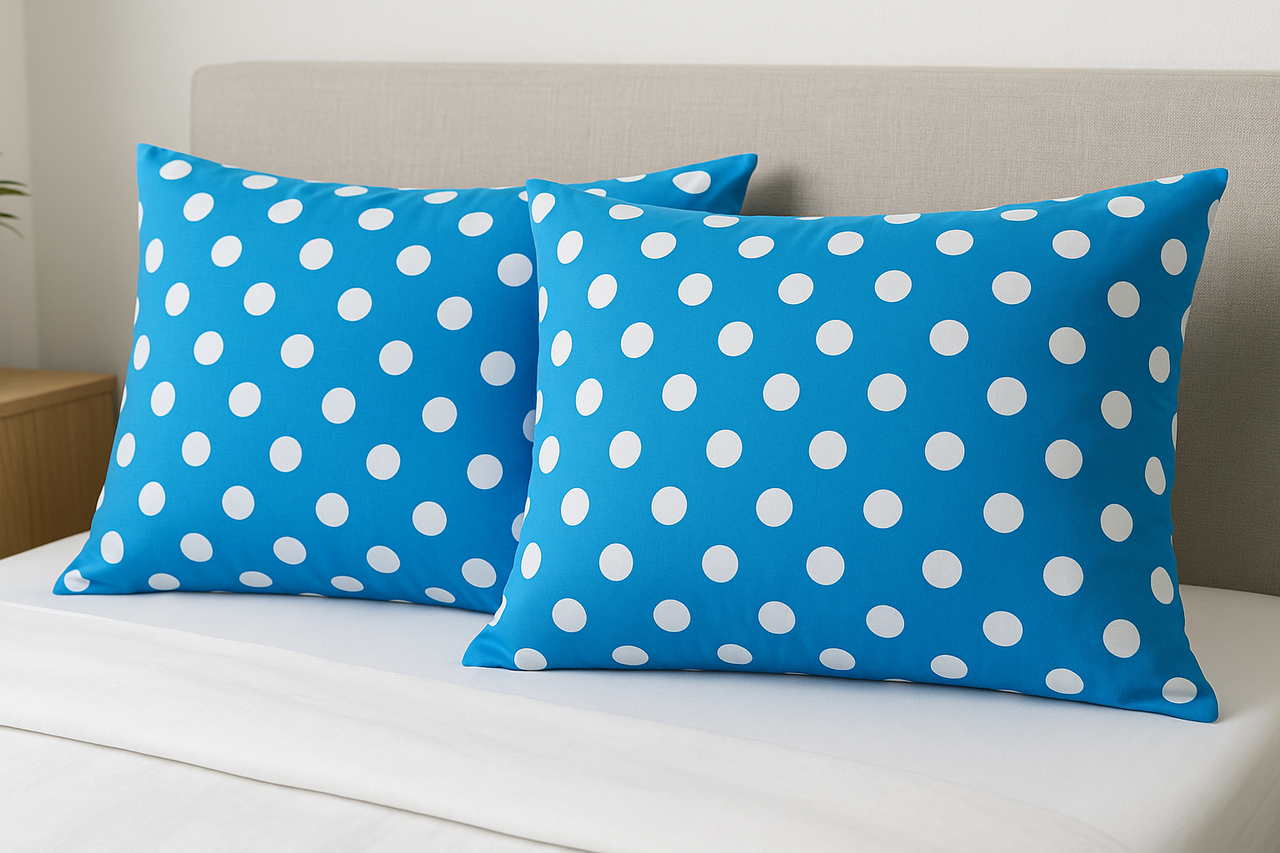 Наволочка Блакитний горошок бязь 50х70 см (G-26022/xбязь 50/5.25)