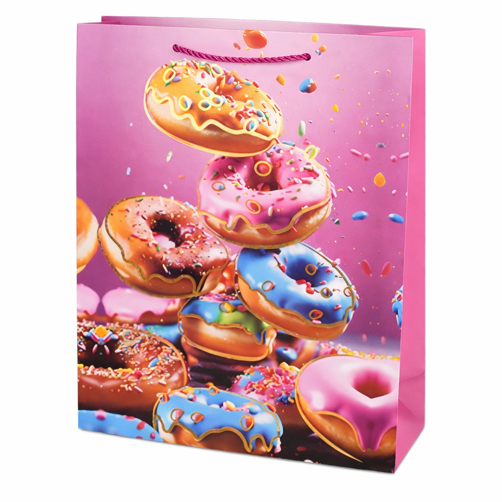 Подарочный пакет Donuts R34779-L 31х42х12 см Розовый (34417034)
