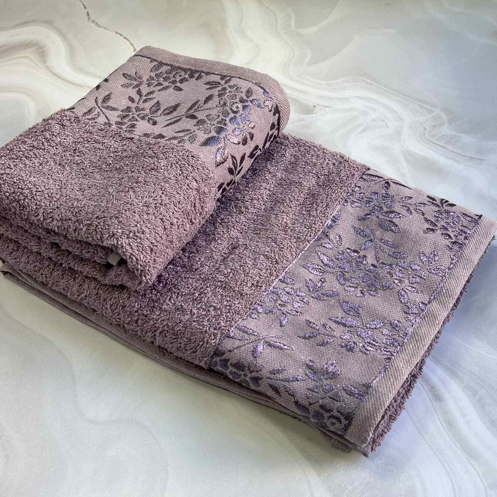 Набір рушників банне та для обличчя 70х40 см/50х90 см 2 шт. Бузковий (mame2v1cic1fiol) - фото 1 Набір рушників банне та для обличчя 70х40 см/50х90 см 2 шт. Бузковий (mame2v1cic1fiol) - фото 1