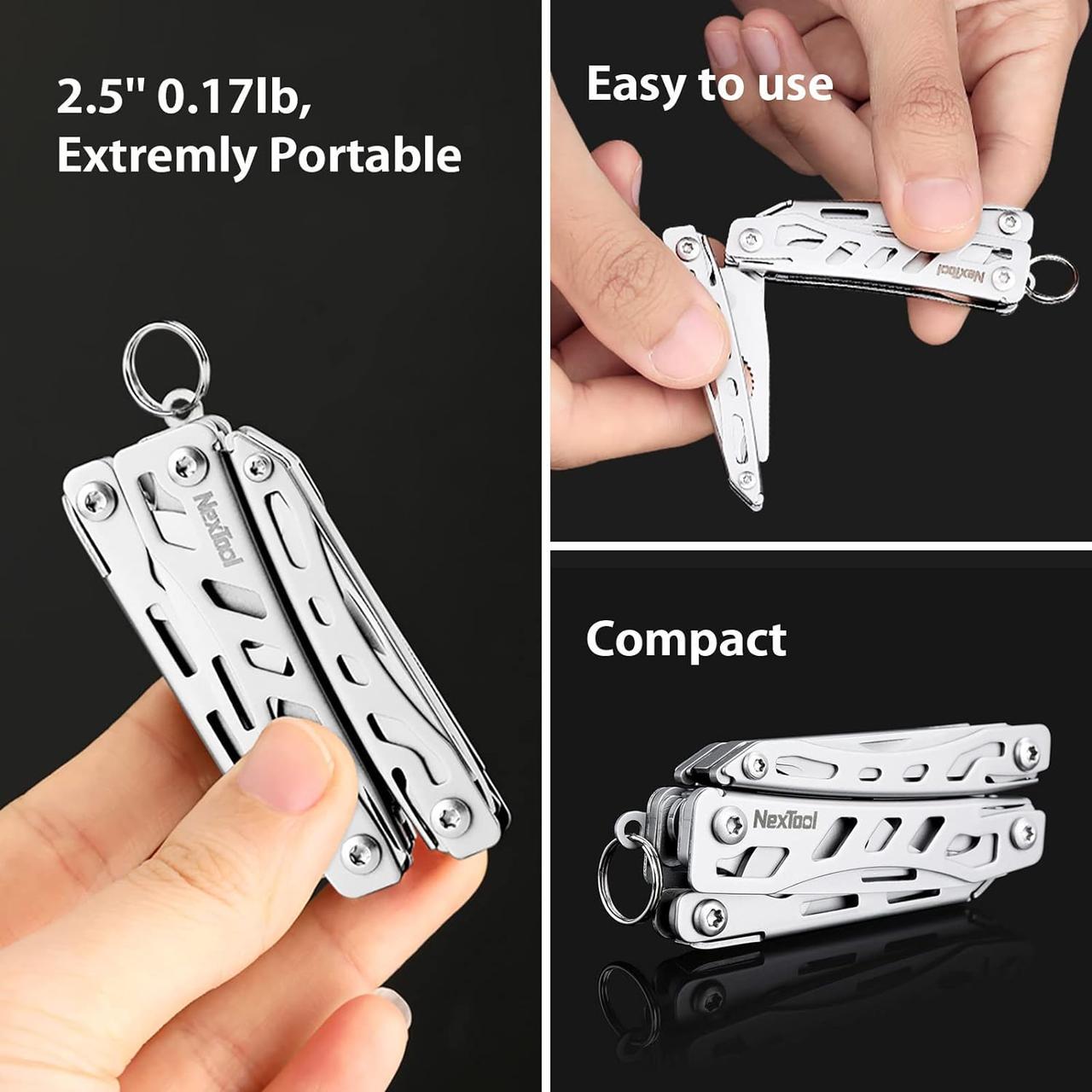 Мультитул NexTool Mini Flagship Multifunctional Pliers 11в1 Silver (NE20146) - фото 5