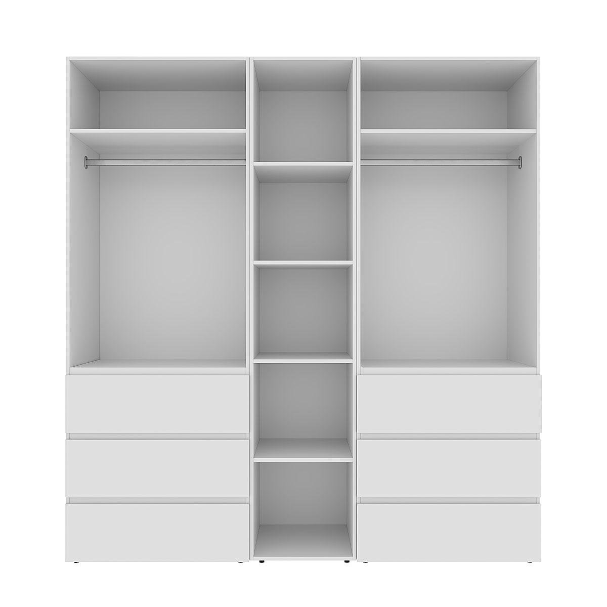 Шкаф распашной комбинированный ART IN HEAD №6 Light 2000x500x2200 мм Белый бриллиант (GALTK061000000) - фото 2 Шкаф распашной комбинированный ART IN HEAD №6 Light 2000x500x2200 мм Белый бриллиант (GALTK061000000) - фото 2