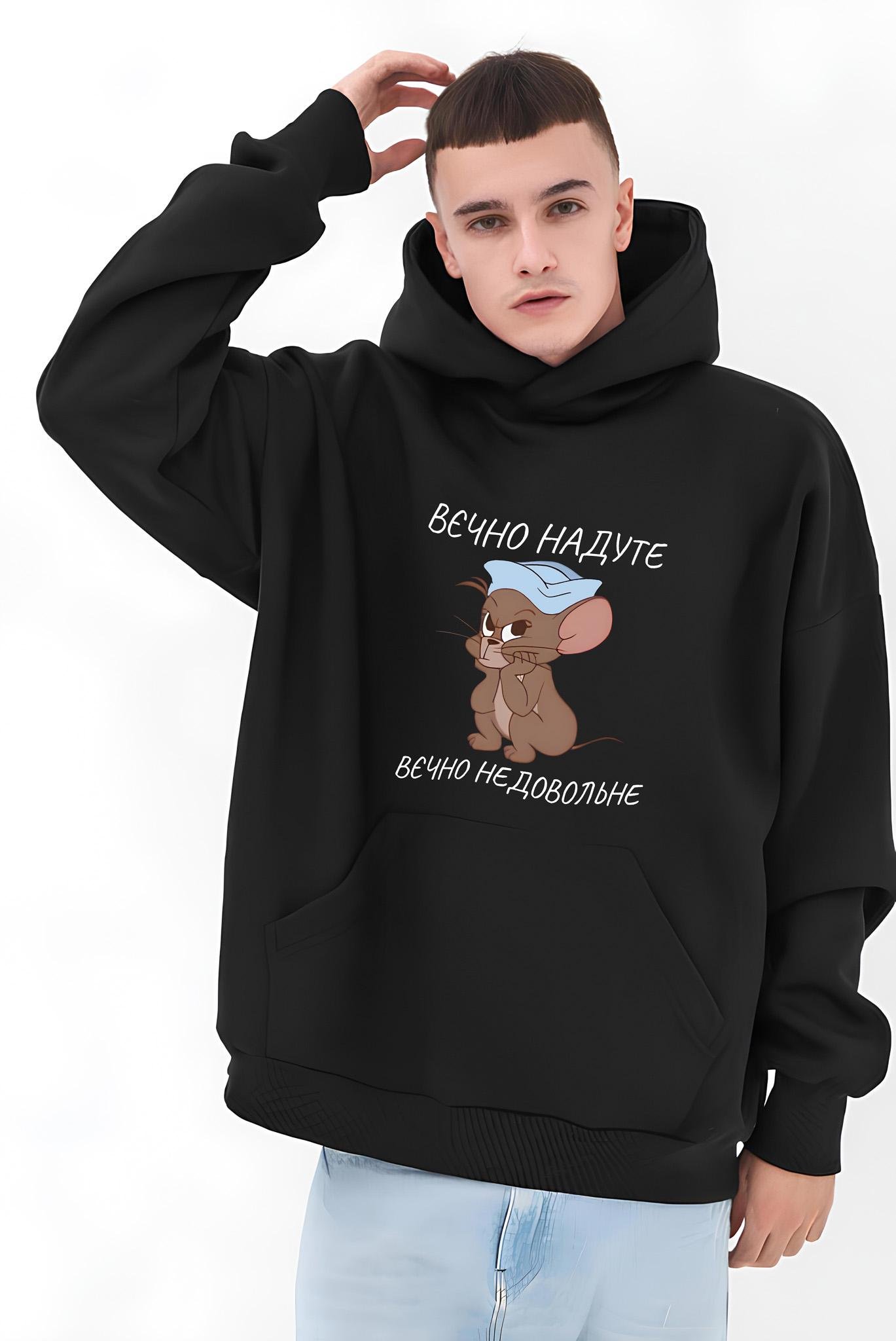 Худі оверсайз 66-518 з ДТФ-принтом L Чорний (34243) Худі оверсайз 66-518 з ДТФ-принтом L Чорний (34243)