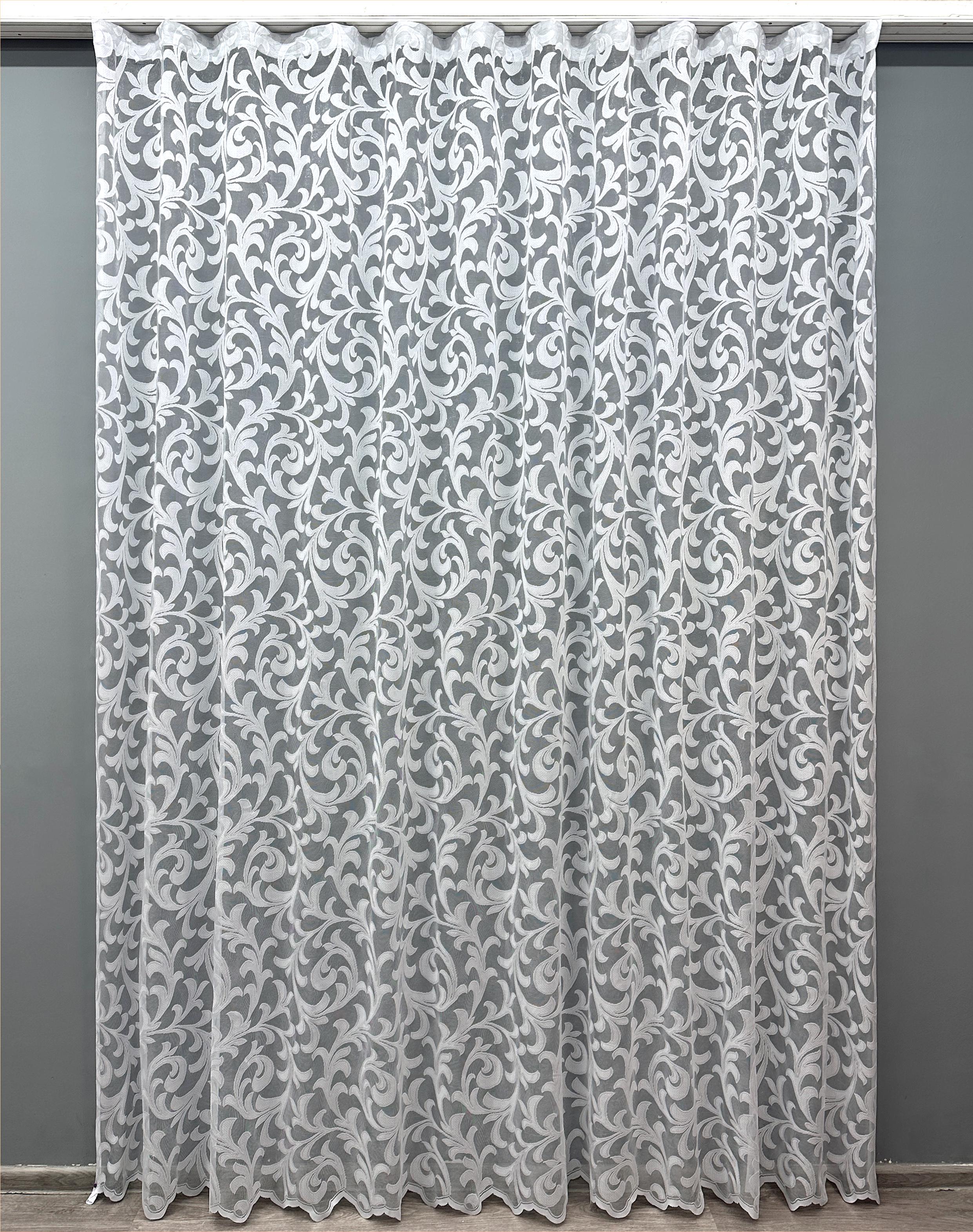 Тюль VR-Textil 1147т жаккард 300х270 см Белый (40-913)