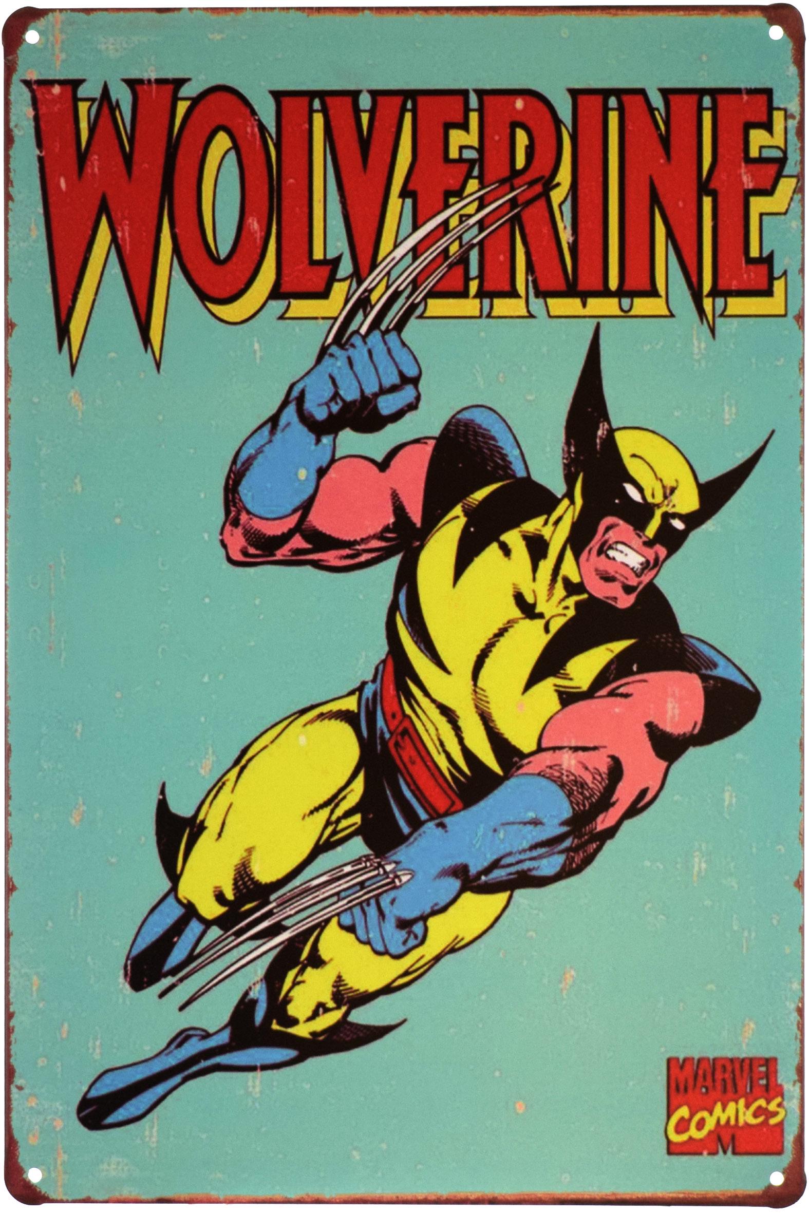 Табличка металлическая Росомаха/Wolverine 20x30 см