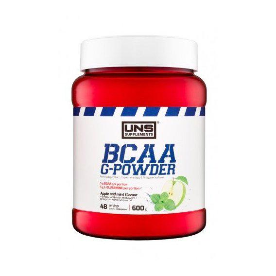 Аминокислота BCAA для спорта UNS BCAA G-Powder 600 г 48 порций Apple Mint