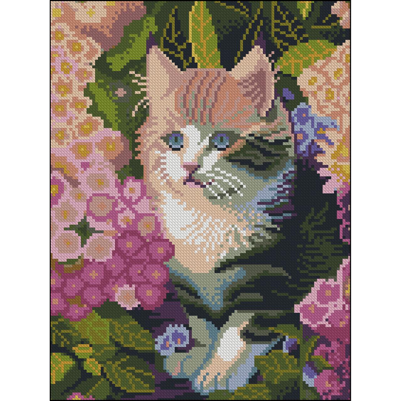 Алмазная мозаика Strateg Муркотик без подрамника 30х40 см (ZAV3040-38)