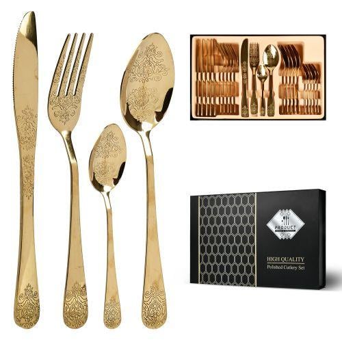 Набор столовых приборов SS Glitter 24 пр. (R93139) - фото 2 Набор столовых приборов SS Glitter 24 пр. (R93139) - фото 2